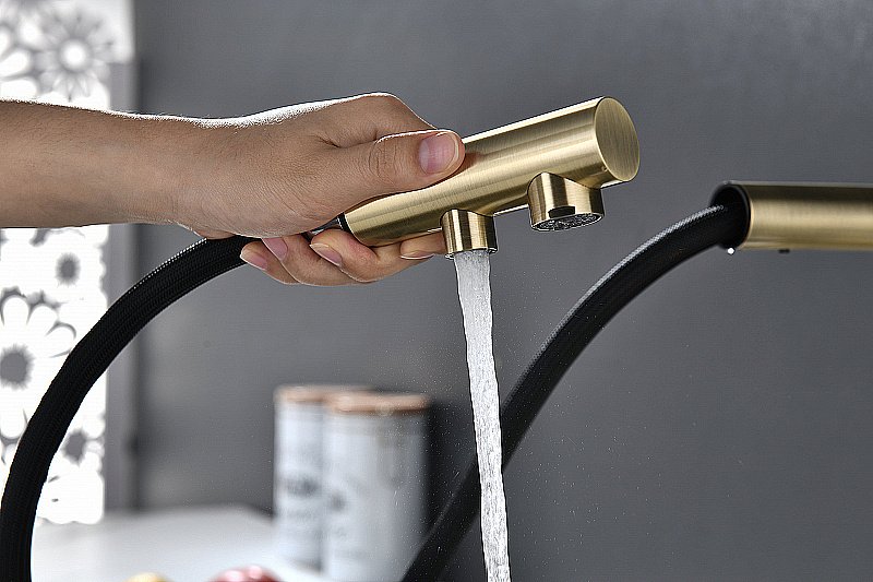 Смеситель для кухни Paulmark Serpentine Se213222-BR бронза купить в интернет-магазине сантехники Sanbest