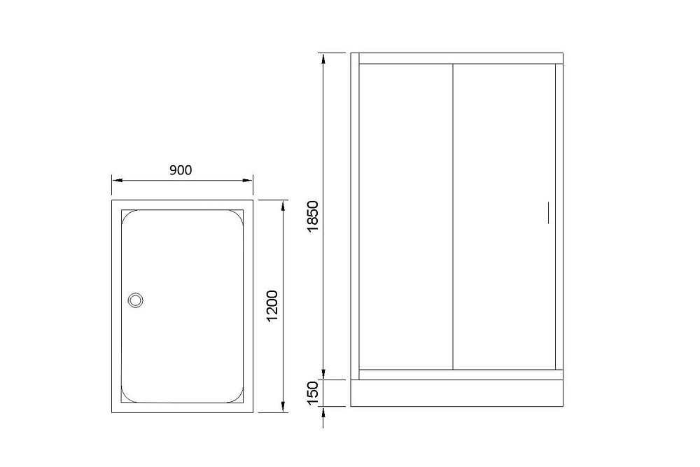 Душевой угол Royal Bath RB HPS-C-CH 120х90 купить в интернет-магазине Sanbest