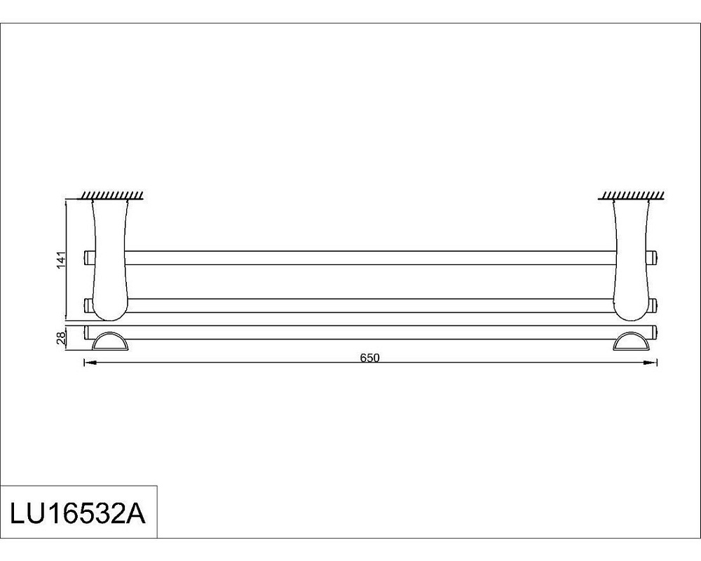 Полотенцедержатель Rush Luson LU16532A 65 cm купить в интернет-магазине сантехники Sanbest