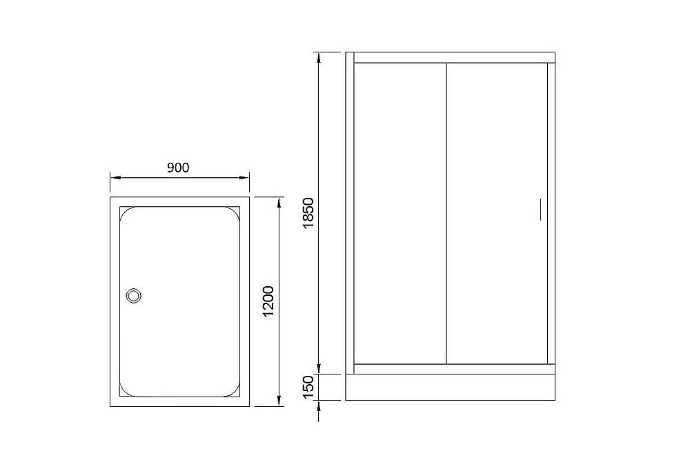 Душевой угол Royal Bath RB HPS-C-CH 120х90 купить в интернет-магазине Sanbest