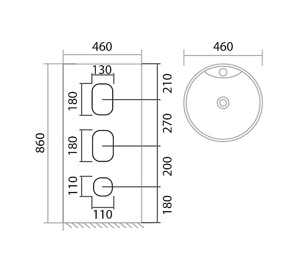 Раковина Abber Bequem 46 AC2132 белая купить в интернет-магазине Sanbest