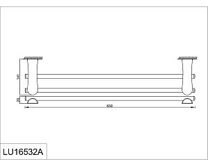 Полотенцедержатель Rush Luson LU16532A 65 cm купить в интернет-магазине сантехники Sanbest