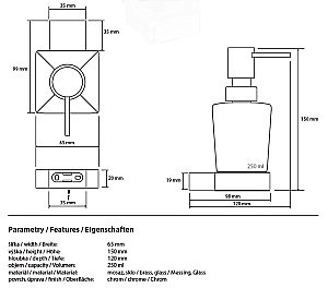 Диспенсер Bemeta Via 135009042 купить в интернет-магазине сантехники Sanbest