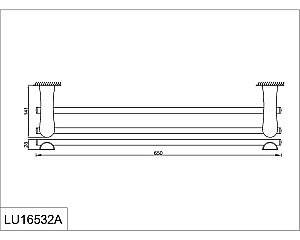 Полотенцедержатель Rush Luson LU16532A 65 cm купить в интернет-магазине сантехники Sanbest
