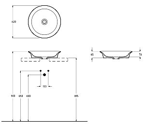 Раковина накладная Migliore MONACO 32077 белая/декор золото купить в интернет-магазине Sanbest