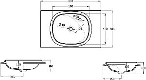 Раковина мебельная Roca Beyond 81 3270BB000 белая купить в интернет-магазине Sanbest