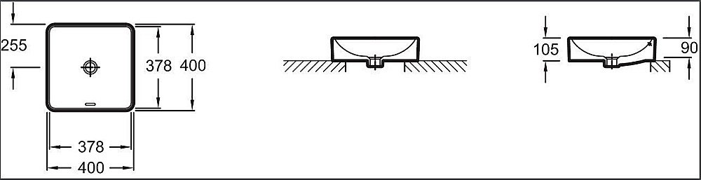 Раковина Jacob Delafon VOX 40 EVG102-PT3 белая купить в интернет-магазине Sanbest