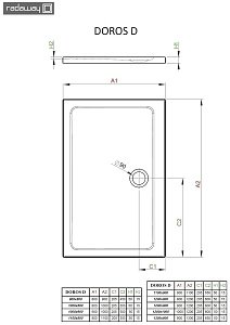 Душевой поддон Radaway Doros D 120х80 купить в интернет-магазине Sanbest