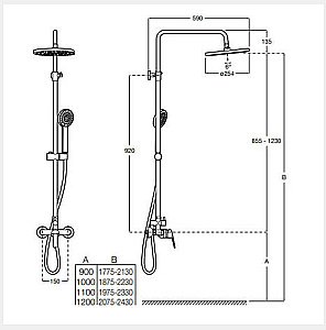 Душевая система Roca Victoria Plus 5A9A25C00 купить в интернет-магазине сантехники Sanbest