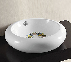Раковина Elghansa 51 EG4165-114 белая с декором купить в интернет-магазине Sanbest