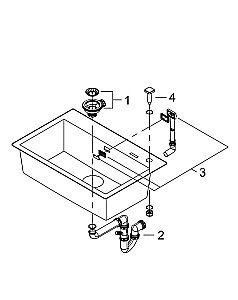 Кухонная мойка Grohe K700 31652AP0 черный гранит купить в интернет-магазине сантехники Sanbest