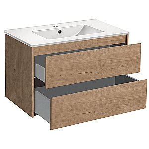 Тумба с раковиной Vincea Gio 80 N.Oak для ванной в интернет-магазине Sanbest