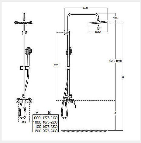 Душевая система Roca Victoria Plus 5A9A25C00 купить в интернет-магазине сантехники Sanbest