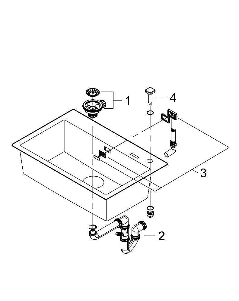 Кухонная мойка Grohe K700 31652AP0 черный гранит купить в интернет-магазине сантехники Sanbest