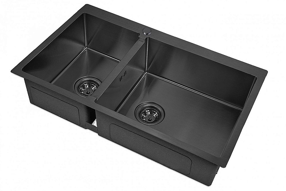 Мойка кухонная Zorg Inox PVD 78-2-51-R Черная купить в интернет-магазине сантехники Sanbest