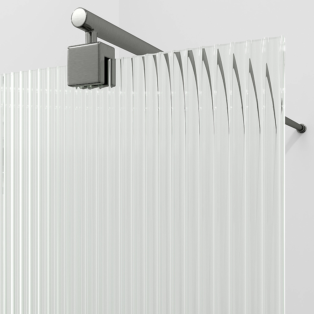 Душевое ограждение WasserKRAFT Rur 30W40GR-FL 120 профиль графит/стекло рифленое купить в интернет-магазине Sanbest