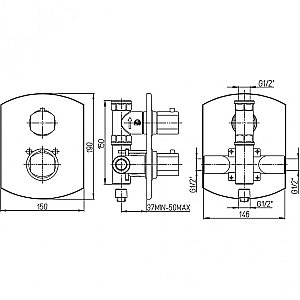 Смеситель для душа PAINI Ovo 86CR690TH хром купить в интернет-магазине сантехники Sanbest