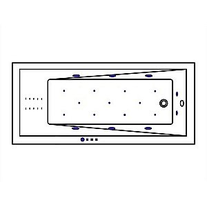 Гидромассажная ванна WhiteCross Wave Slim 180x80 ULTRA NANO хром купить в интернет-магазине Sanbest