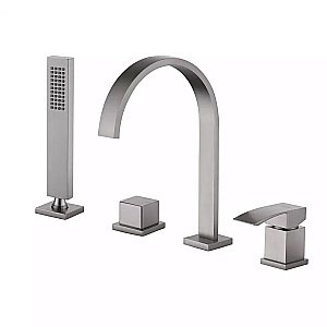 Смеситель для ванны ABBER Wasserfall AF8613SP сатин купить в интернет-магазине сантехники Sanbest