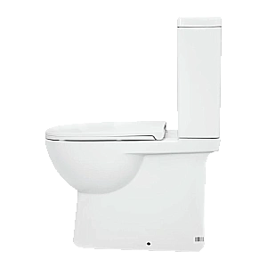 Унитаз-компакт Sanita luxe Quadro Slim QDRSLCC01151022 с бачком, с крышкой микролифт, белый купить в интернет-магазине Sanbest