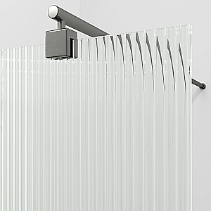 Душевое ограждение WasserKRAFT Rur 30W40GR-FL 120 профиль графит/стекло рифленое купить в интернет-магазине Sanbest