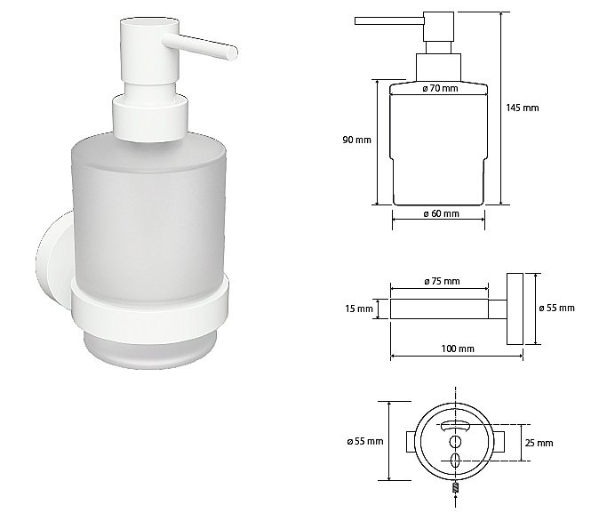 Диспенсер Bemeta White 104109104 белый купить в интернет-магазине сантехники Sanbest