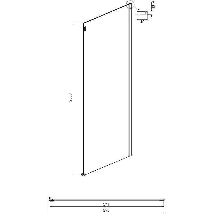 Душевой уголок Ambassador Benefit HB 19021202HB-100HB 130х100 стекло прозрачное/профиль черный купить в интернет-магазине Sanbest