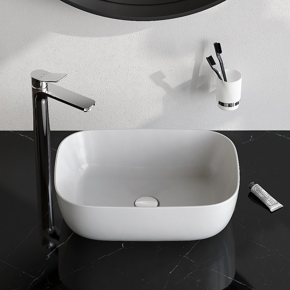 Раковина накладная AM.PM Func 45,5 M8FWCC10450WG белая купить в интернет-магазине Sanbest