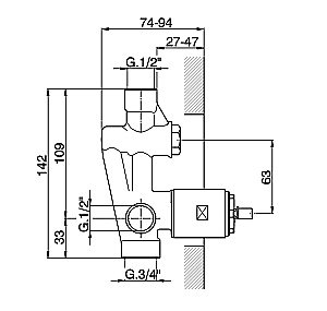 Встраиваемая часть смесителя Cisal Less New ZA00521004 купить в интернет-магазине сантехники Sanbest