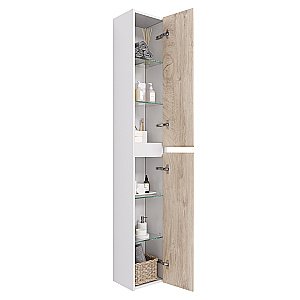 Пенал Dreja SLIM 99.0504 30 белый глянец/дуб кантри для ванной в интернет-магазине сантехники Sanbest