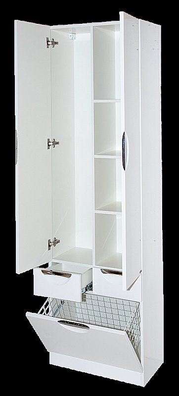 Пенал напольный Misty Жасмин 60 белая эмаль для ванной в интернет-магазине сантехники Sanbest