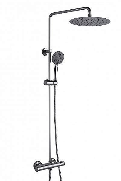 Душевая система Bravat WATERFALL F939114C-A2-RUS черная купить в интернет-магазине сантехники Sanbest