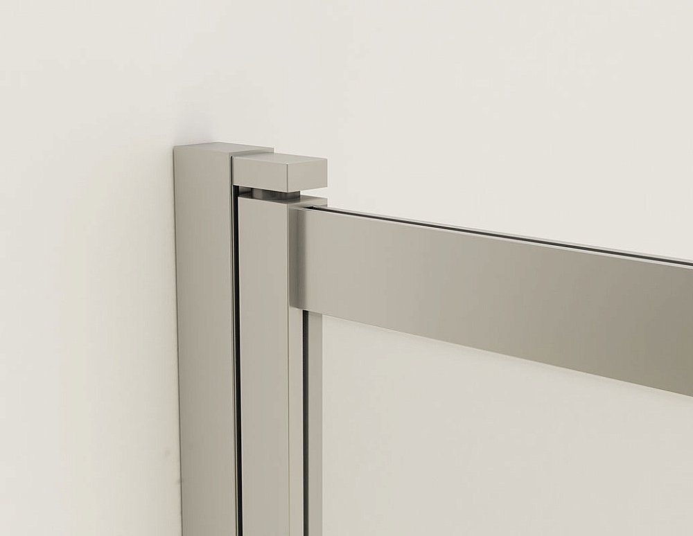 Шторка для ванны Vincea VSB-1E100CLBN 100x145 стекло прозрачное/профиль брашированный никель купить в интернет-магазине Sanbest