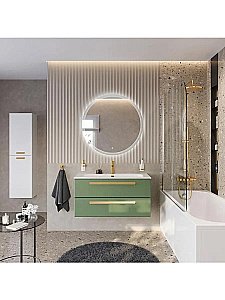 Тумба с раковиной Cezares ECO-CER-N 100 ECO-CER-N-1000-2C-SO-PS-P+CZR-8073-100 Фисташковый софт для ванной в интернет-магазине Sanbest