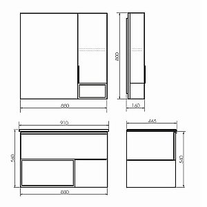 Тумба с раковиной Comforty Франкфурт 00-00007342 90 бетон светлый для ванной в интернет-магазине Sanbest