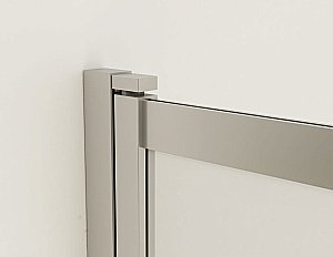 Шторка для ванны Vincea VSB-1E100CLBN 100x145 стекло прозрачное/профиль брашированный никель купить в интернет-магазине Sanbest