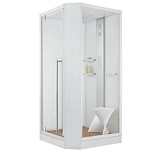 Душевая кабина Orans Diamond SR-89101LS White стекло прозрачное/профиль белый купить в интернет-магазине Sanbest