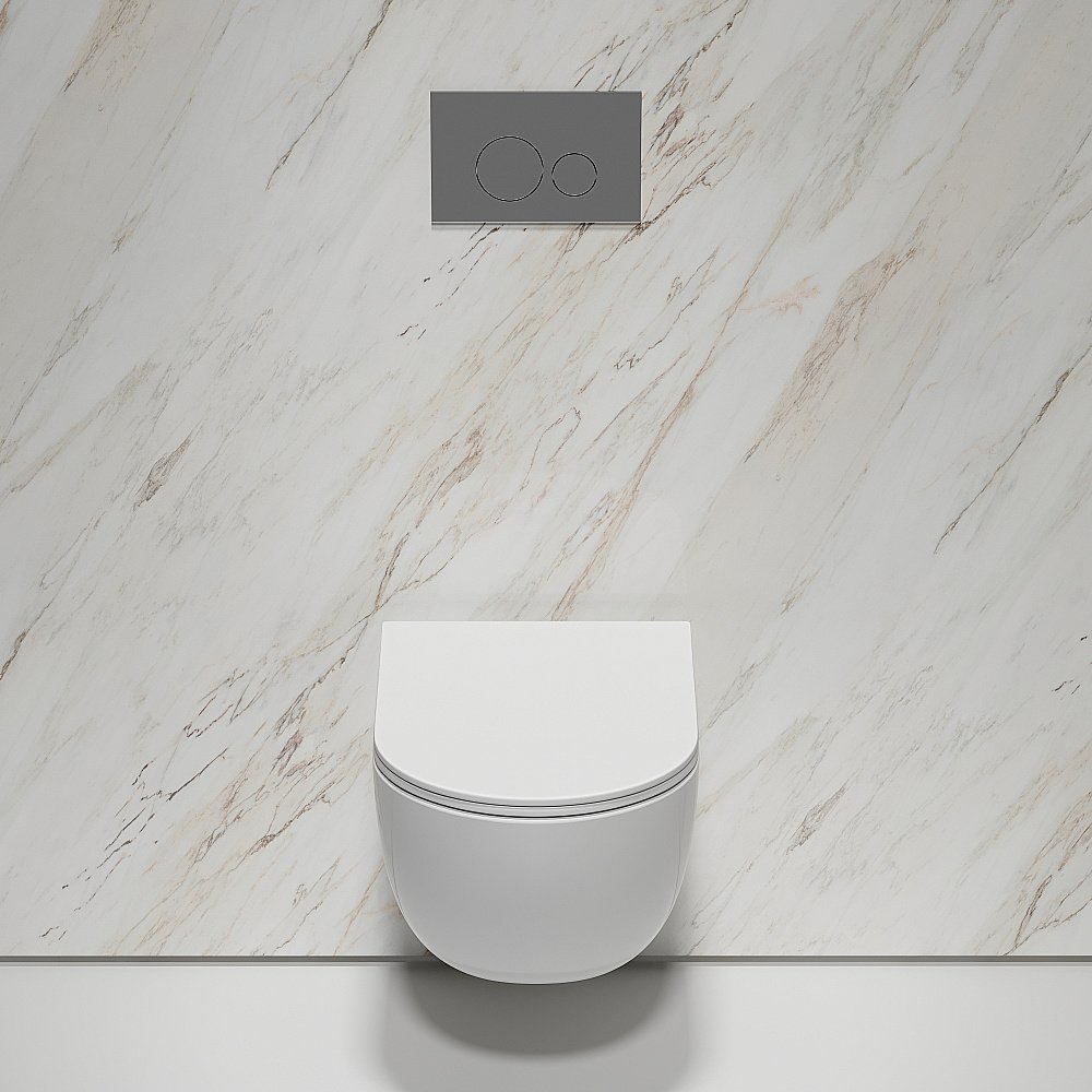 Унитаз подвесной Ceramica Nova Modena CN6063 безободковый, с крышкой микролифт, белый купить в интернет-магазине Sanbest