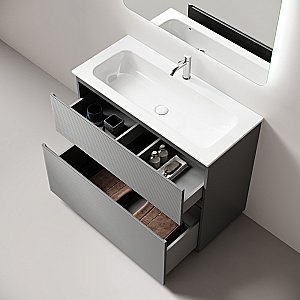 Тумба с раковиной Sancos FOLK Floor FL100FES/CN7013 100 Ergraut soft для ванной в интернет-магазине Sanbest