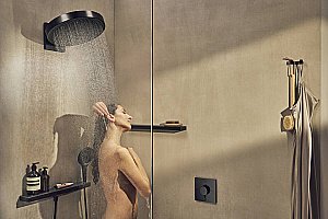 Верхний душ Hansgrohe Rainfinity 26230670 черный матовый купить в интернет-магазине сантехники Sanbest