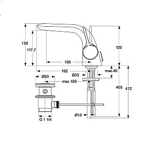Смеситель для раковины Ideal Standard Melange A4258AA купить в интернет-магазине сантехники Sanbest