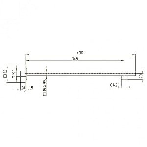 Держатель верхнего душа PAINI 50CR745T540BI хром купить в интернет-магазине сантехники Sanbest