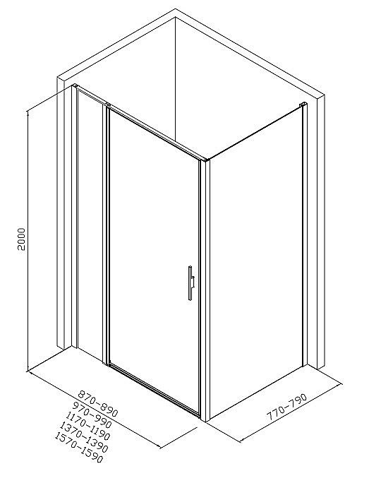Душевой уголок Allen Brau Priority 100x80 3.31028.00 + 3.31040.00 прозрачный/хром купить в интернет-магазине Sanbest