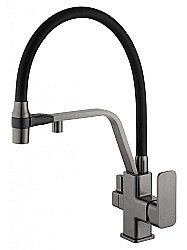 Смеситель для кухни WONZON & WOGHAND WW-88458013-BGM темный графит купить в интернет-магазине сантехники Sanbest