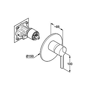 Смеситель для душа Kludi Nova Fonte Puristic 207555315 белый матовый купить в интернет-магазине сантехники Sanbest