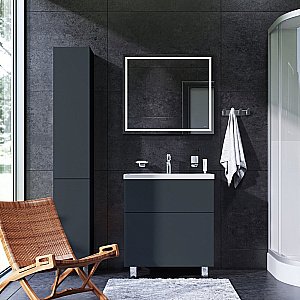 Тумба с раковиной напольная AM.PM Gem 75 графит для ванной в интернет-магазине Sanbest