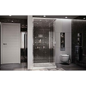 Душевой уголок Ambassador Kingston 14011119 80х80 стекло прозрачное/профиль хром купить в интернет-магазине Sanbest