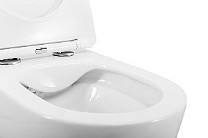 Унитаз Art&Max SANREMO AM026CHR/SC белый, с крышкой микролифт, безободковый купить в интернет-магазине Sanbest