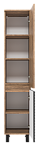 Пенал Brevita Дакота 35 DAK-050350-19/02 черный/темное дерево для ванной в интернет-магазине сантехники Sanbest
