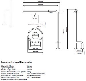 Пoручeнь Bemeta Help program 23 хром купить в интернет-магазине сантехники Sanbest